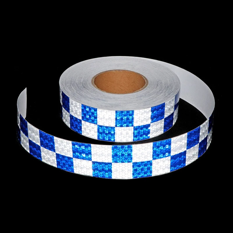 Roadstar 5cm X 3m Acrylic Adhesive Shining Reflective Warning Tape Square  Printing Cars Safety