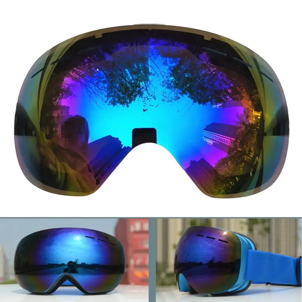 1Pc HX06 Ski Goggles Lenses Double-layer Snow Blindness Proof Eyewear UV Protection Snowboard Goggles Lenses Replacement