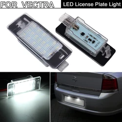 2Pcs Error Free White LED License Plate Light Number Plate Lamp For Opel Vectra C Estate 2002 2003 2004 2005 2006 2007 2008
