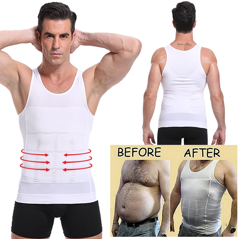 Moldeador de Cuerpo Adelgazante para hombres, entrenador de cintura, corsé de postura correctiva, Control de Abdomen, ropa moldeadora, chaleco, ropa