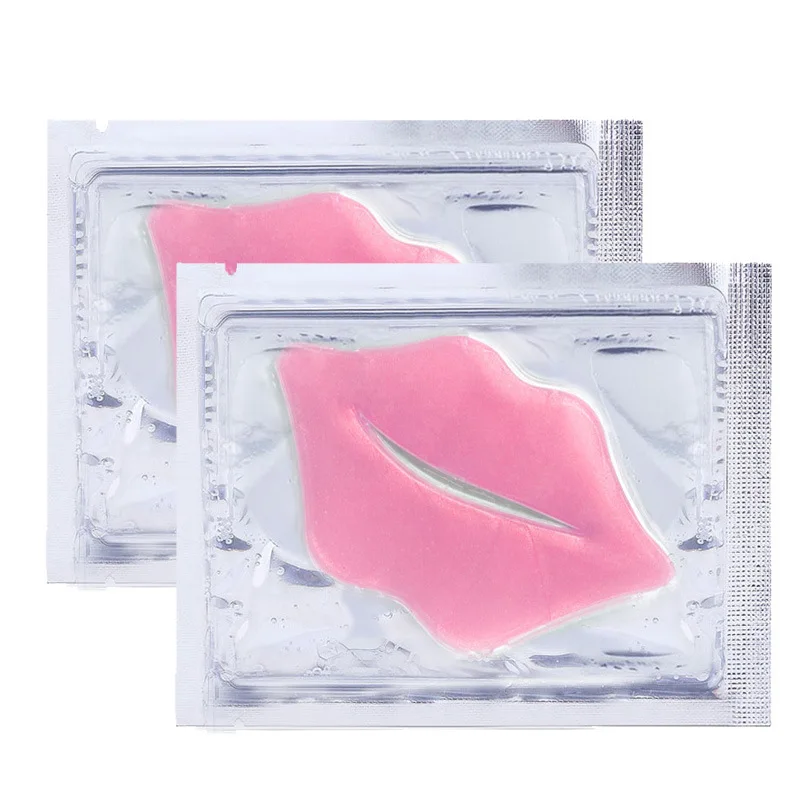 10Pcs Beauty Super Lip Plumper Pink Crystal Collagen Lip Mask Patches Moisture Essence Wrinkle Ance Korean Cosmetics Skin Care