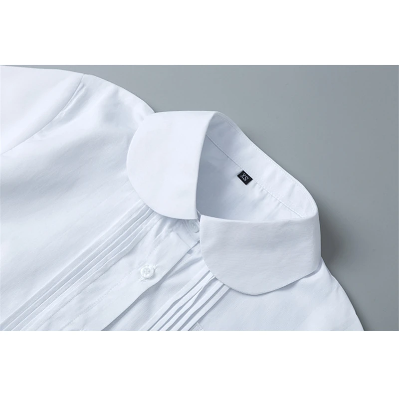 Camisa unissex de algodão branco, camisa japonesa de manga curta para estudantes e meninas estilo escolar jk, uniforme de unicórnio