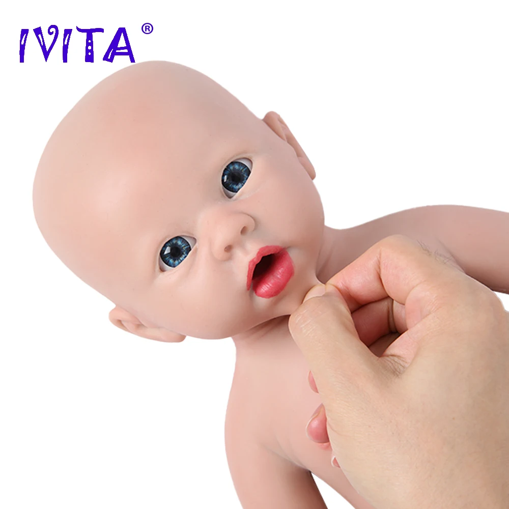 

IVITA WG1519 3700g 19inch Realistic Silicone Reborn Baby Doll Newborn Lifelike Skin Soft Early Education Toy for Kids Xmas Gift