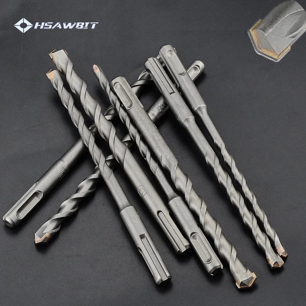 1 pcs  Electric Hammer SDS Plus Drill Bit  6-25mm for Concrete Wall Brick Block Masonry Through-Wall Alloy Hammer Drilling Bits