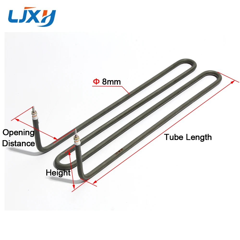 LJXH Green 304 Stainless Steel Electric Griddle Heating Tube Dry Steamer Oven Electric High Temperature Resistance Heater Pipe