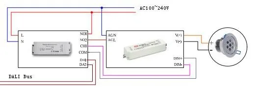 Dali Protocol Signal to 0/1-10V Dimming Signal Dali Protocol Converter 1 Road with Relay