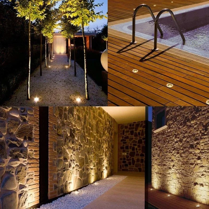 Waterproof LED Light Garden Underground 3W 5W 10W 15W IP68 Outdoor Buried Garden Path Spot Recessed Inground Lighting 220V DC12V