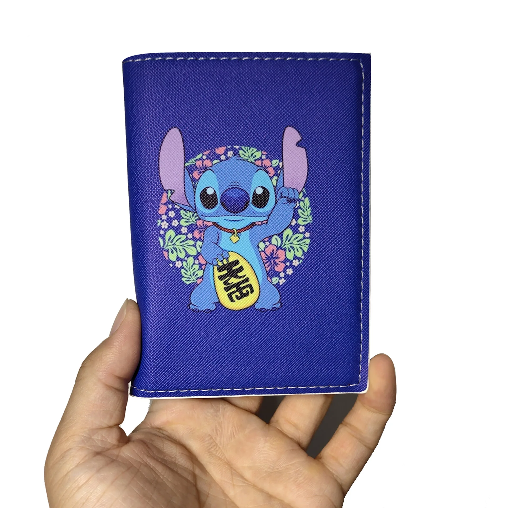 Lilo & Stitch Movie Cartoon Periphery Print PU Passport Cover Fashion Cute Girls Boys ID Card Holder Travel Credential Holder