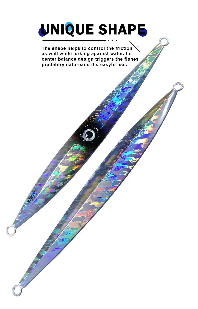 OBSESSION J15 40g-500g Sea-bream Slow Sinking Jigging Lure Seabass Fishing Saltwater Bait Carp Trout Fishing Jigbait Assist Hook