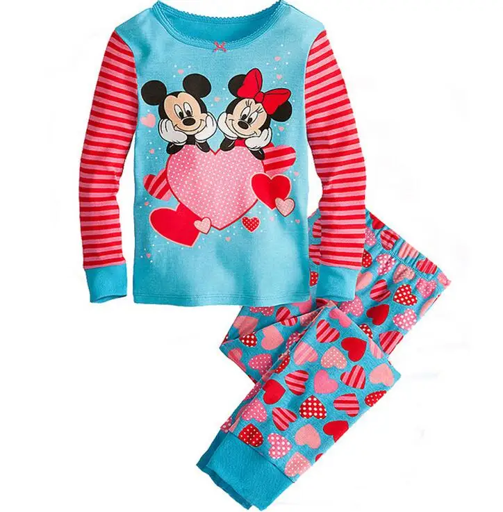 Autumn Disney Children\'s Clothing Sets Sleepwear Clothes Kids Mickey Collection Pajamas Set Baby Girls Pijamas Minnie Pyjamas