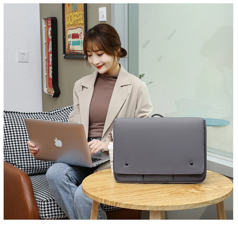Laptop Tasche Für MacBook Air 13 Fall Xiaomi HP Dell Für 11,6 12 13 13,3 14 15 Zoll Laptop Multi-schicht Lagerung Snap-auf Laptop Cas – Detail 24