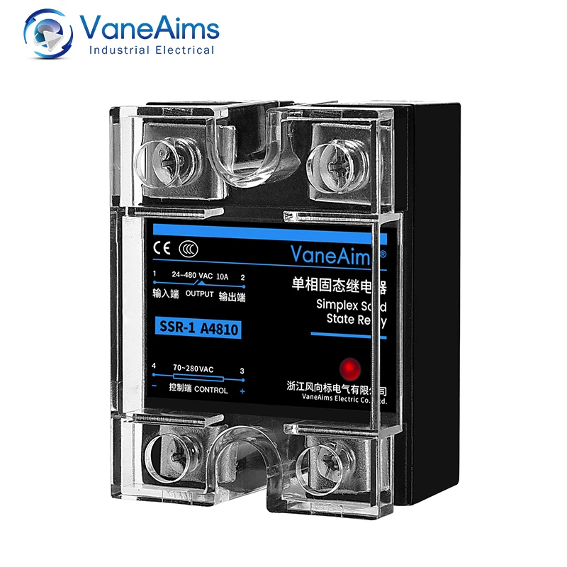 Módulo de relé de estado sólido monofásico para controle de temperatura, SSR-25DA, SSR-40DA, SSR-40AA, 10A, 25A, 40A, 60A, 80A, 100A, 120A, DD, DA