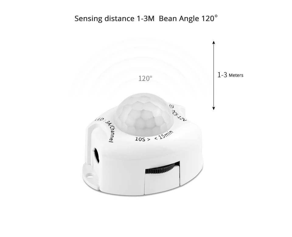6mm Flexible LED Neon Strip Light With Power Adapter Touch Dimmer Hand Sweep PIR Motion Sensor Switch Set