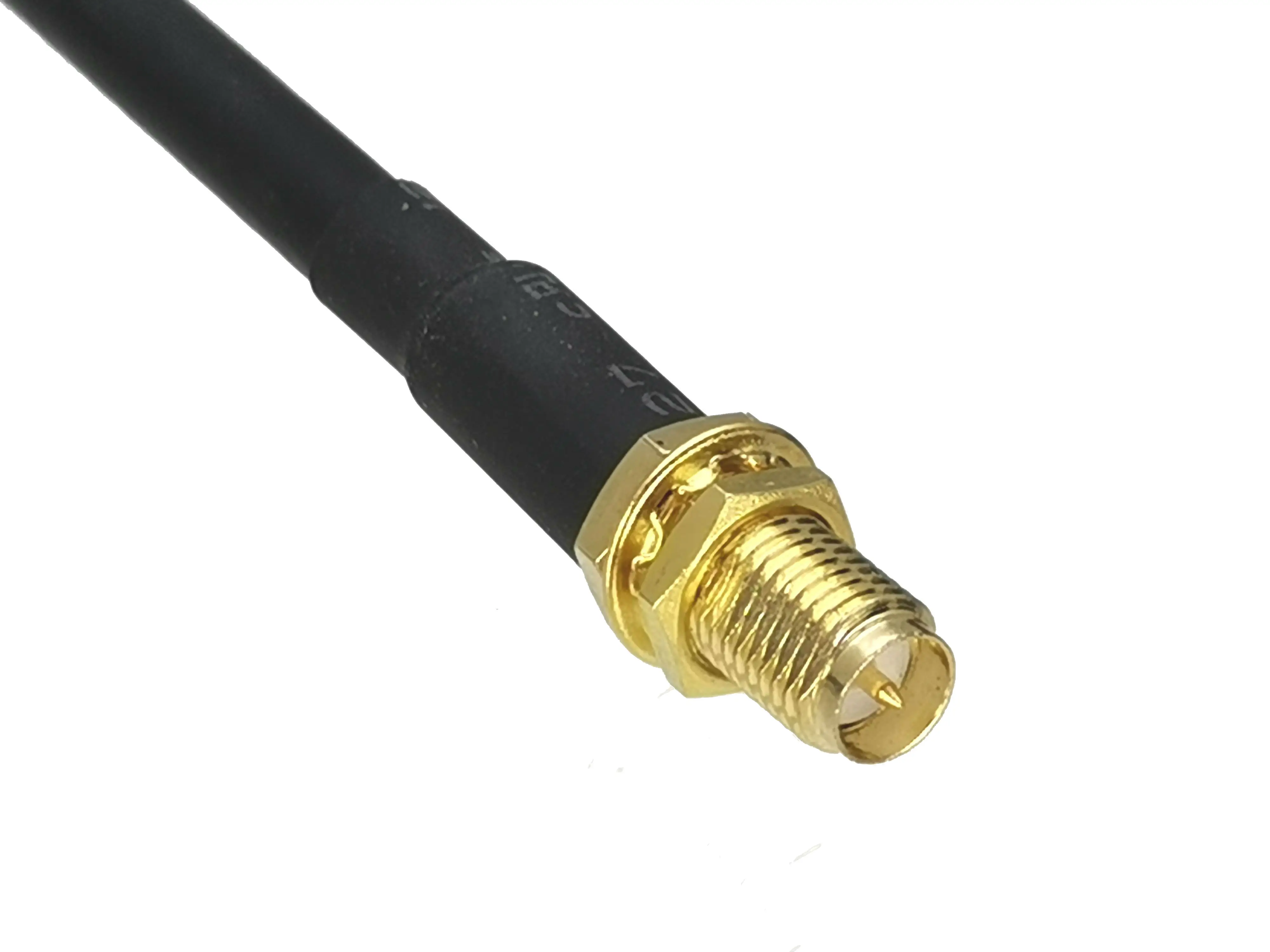 Rg58 cabo gêmeo para embutido feminino plugue embutido reto 6 polegadas ~ 20m