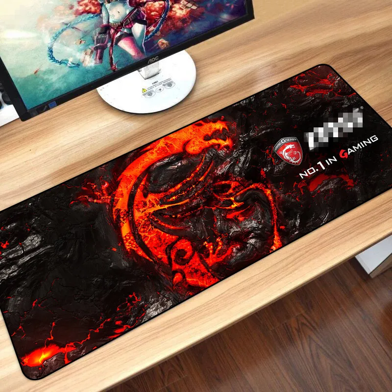 80*30cm Gaming Mouse Pad Large XL Dragon Computer Mousepad Gamer Natural Rubber Desk Mat for Keyboard  Anti-Slip Speed Version
