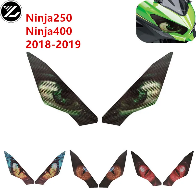 

For KAWASAKI NINJA250 NINJA400 2018 2019 Motorcycle accessories headlight protection sticker headlights eye body sticker