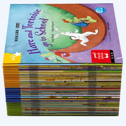 Livro educacional e educacional infantil com cd, 42 livros/conjunto livro de fotos para leitura em inglês, livro de história para bebês com cd