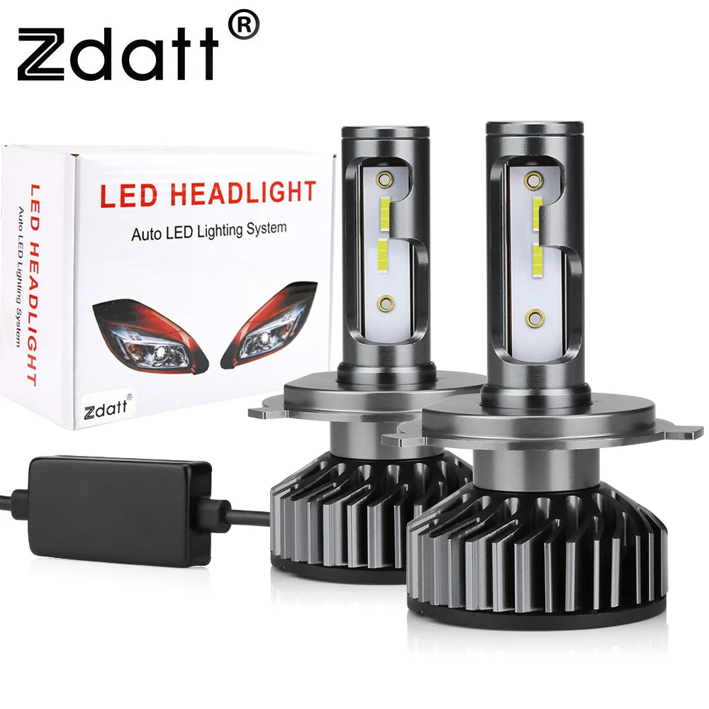 Zdatt Car Led Headlight H1 HB3 HB4 H11 H4 H7 Led Canbus Bulb 6000K 80W Turbo 12V 16000LM 9005 9006 Auto Foglight Headlamp