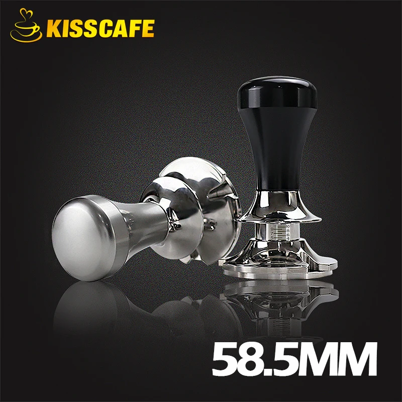 

58.5mm 304 Stainless Steel Coffee Tamper Leveler Tool Press Type Coffee Powder Hammer Espresso Distributor For Barista Tools