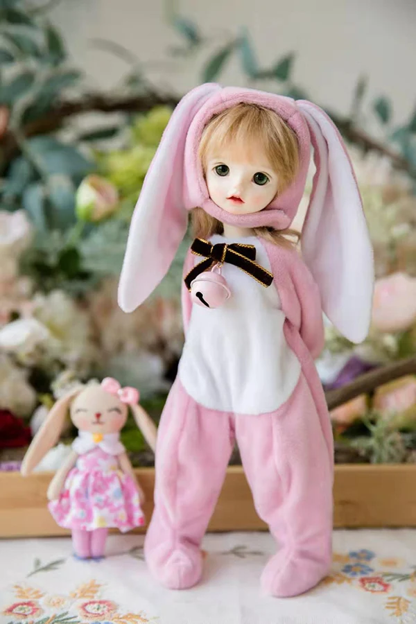 BJD doll clothes Suitable for 1/6 of a minute imda3.0 cute clothes animal jumpsuit pajamas jingle bell milkshake cute bunny