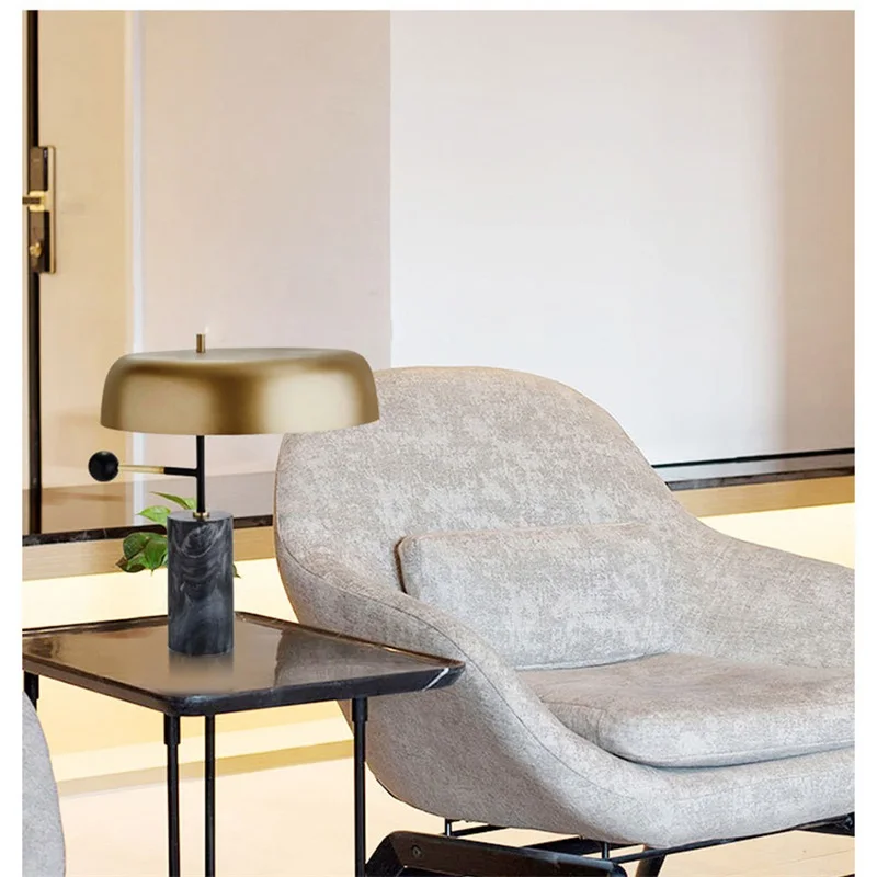 SAROK Modern LED Table Lamp Desk Light Marble Personality Creativity Simple Home Decorative Living Room Study Bedroom