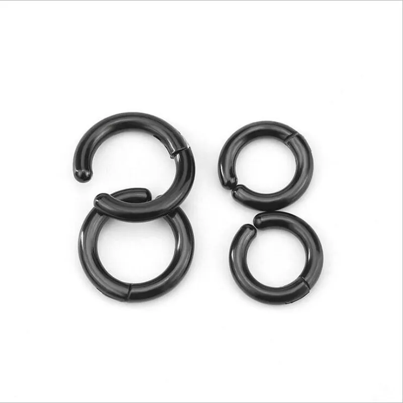 1pcs 316l Stainless Steel Clip Earrings Brief Circle Women Men Earring IP Plating No Fade Allergy Free