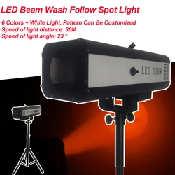 330W LED Follow Spot Light 6 Colors + White Light LED Follow Tracker With Flight Case For Wedding Theater DJ Party Performance