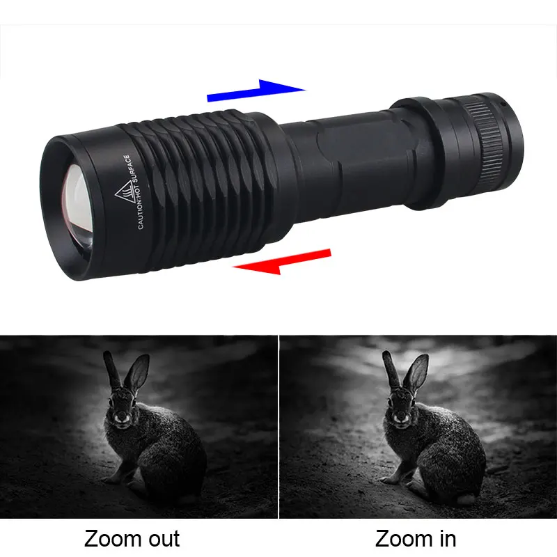 5W IR850NM Professional Night Vision Hunting Torch Tactical Infrared Radiation IR940NM Zoomable Waterproof Hunting Flashlight