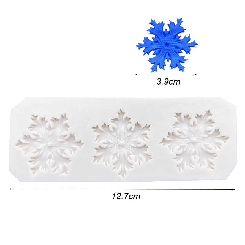 Snowflake Silicone Sugarcraft Mold Resin Tools Chocolate Cupcake Baking Mould Fondant Cake Decorating Tools