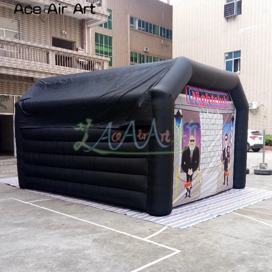 

New Style Wholesale 5m L x 4m W x 3m H Inflatable Night Club Tent Rental Pup Tunnel Disco Tent For Party And Yard Events