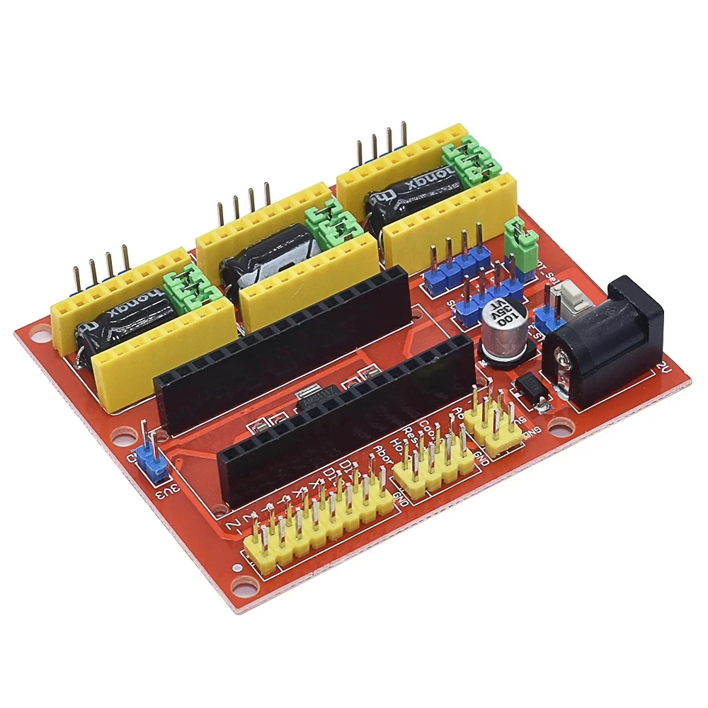 CNC Shield V3 V4 máquina de grabado Compatible con Nano 3,0/A4988 Módulo de placa de expansión del controlador para la impresora 3D, Kit de bricolaje