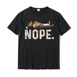 Nope Lazy Dachshund Dog Lover Gift T-Shirt Adult Family Crazy Tops & Tees Cotton Tshirts Family