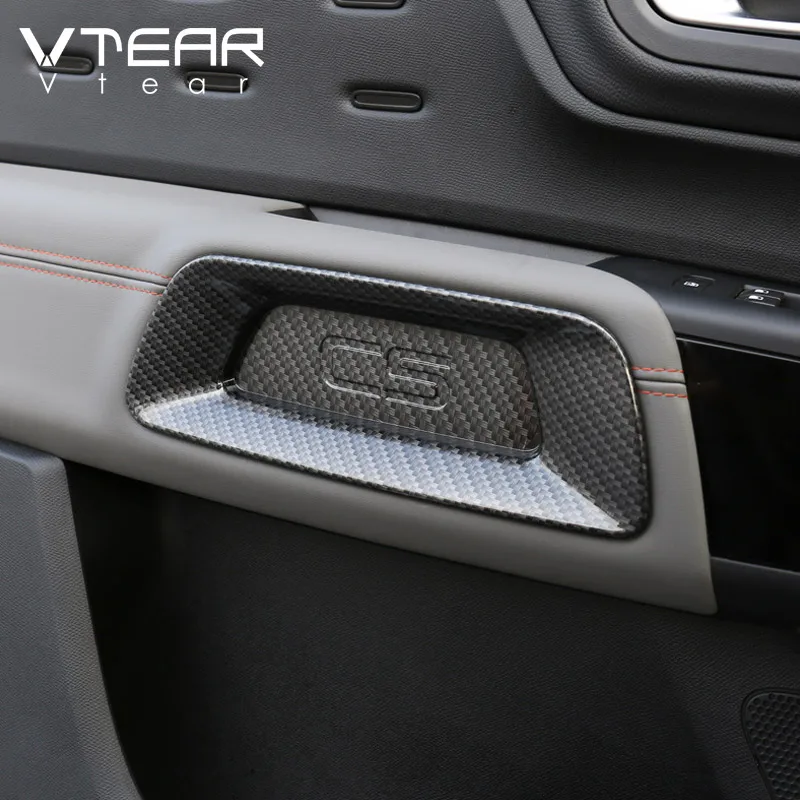 Vtear Car Inner Door Handle Storage Box Cover Interior Door Armrest Panel Trims Decoration Accessories For Citroen C5 Aircross