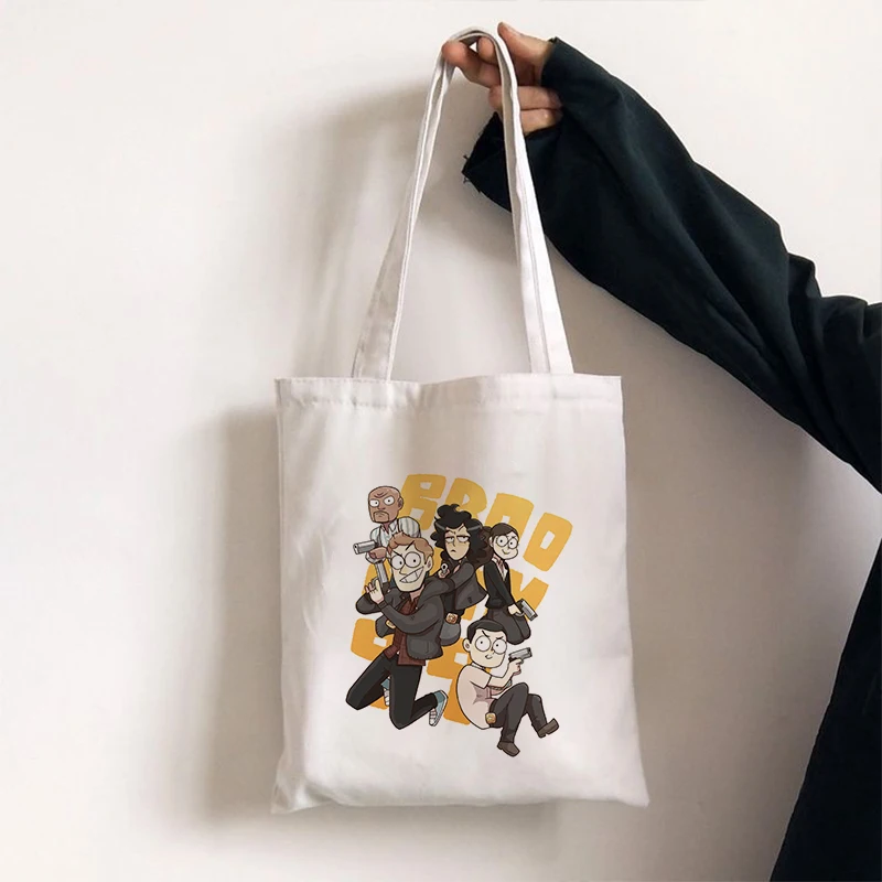 Thời Trang Eco Túi Túi Tote Canvas Brooklyn 9 9 Bông Tai Kẹp Shop Lớn Dung Tích Túi Nữ Đeo Vai Túi Xách