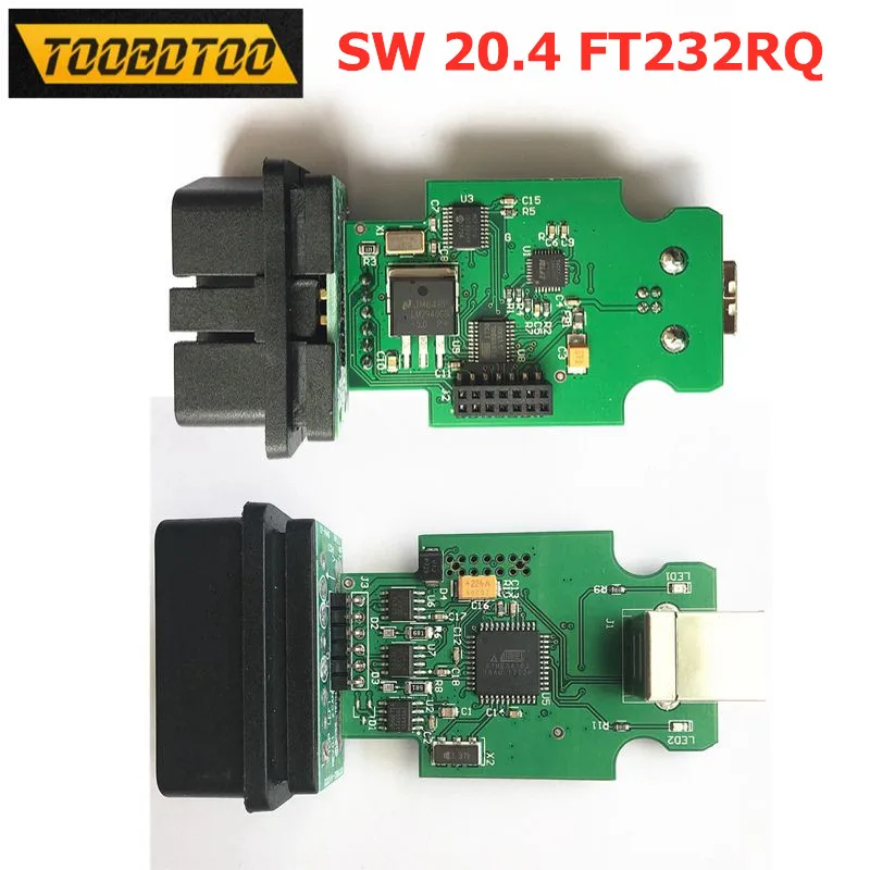 

Best Price 2st SW20.4 Diagnostic Interface 2st 20.4 Chip FTDI FT232RQ Back Side with ATMEGA162/ATMEL/ATA6561/9241A K1&K2