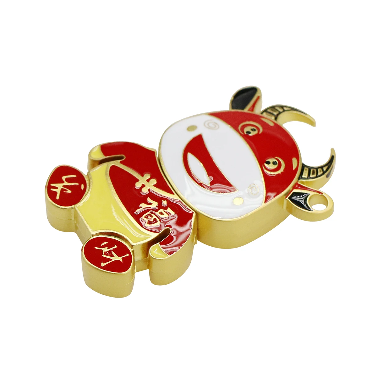 Pendrive 금속 만화 암소 USB 플래시 드라이브, 8GB 16GB 32GB 64GB 128GB 귀여운 동물 소 USB 2.0 메모리 스틱 미니 펜 드라이브 디스크