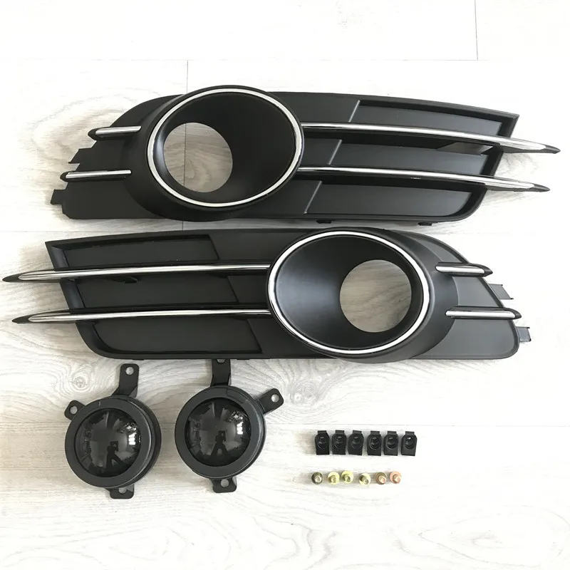 2PCS Auto Auto Lower Bumper Grille Abdeckung mit Nebel Licht Dekoration Auto-styling Nebel Licht