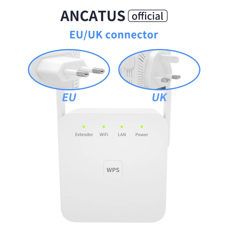 ANCATUS – répéteur Wifi GLWA300W-EU, 300 mbps, amplificateur de réseau, extension longue portée, pour la maison