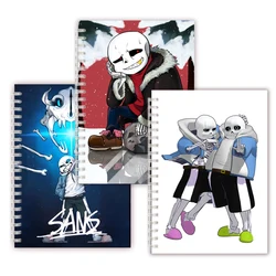 Undertale Sans-cuaderno reutilizable con anillo en espiral, figura de Cosplay, Tpu, Dogo, papiro, Gaster, Blaster, Bloc de notas, planificador, diario