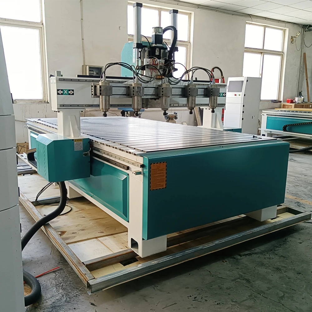 Fast Delivery 5 Heads Wood Engraving Machine 3/4 Axis CNC Milling Machine With Long Gantry Heavy Duty Wood Pattern CNC Router