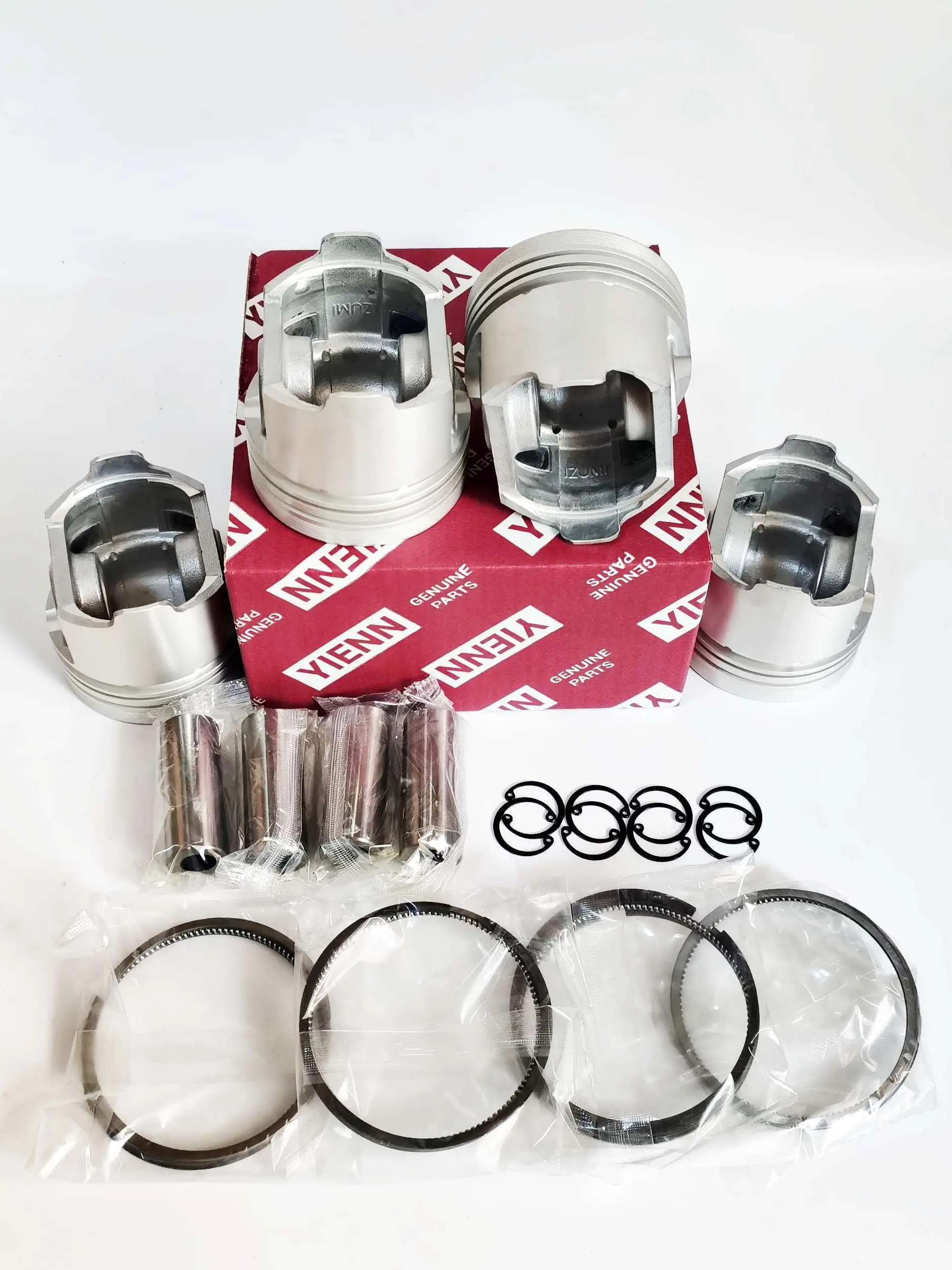 For KOMATSU S4D84E-1 4D84E-3 4D84E-3E Engine PISTON W/RING KIT STD OR OS=.50 FIT PC40MR-8 PC40MRX-8 Excavator ENGINE PARTS