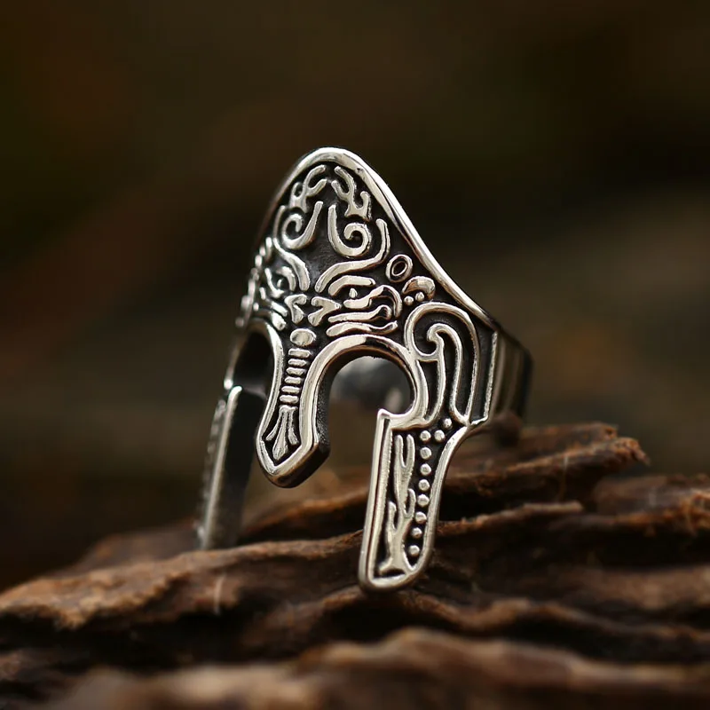 BEIER stainless steel unique knight Egyptian soldier Warrior Ring  Totem personality vintage awasome Punk Rock jewelry BR8-772