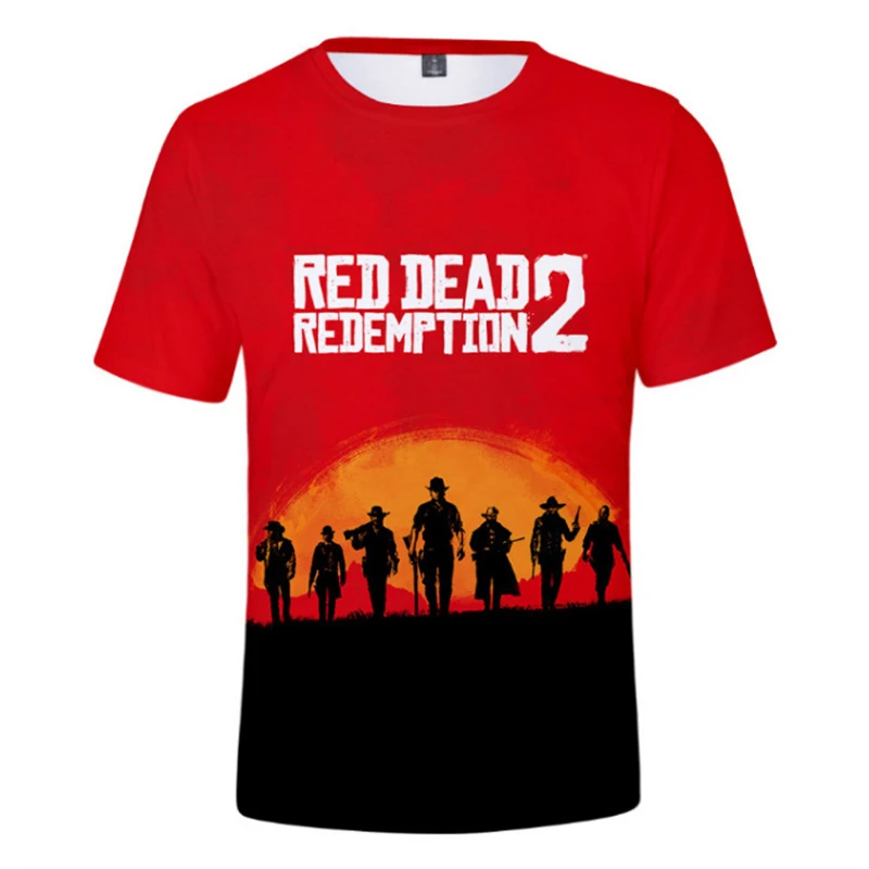 

Popular Game T-shirt Red Dead Redemption 2 3D Print Streetwear Men Women Fashion O-Neck T Shirt Hip Hop Tshirt Male Tops Clothes