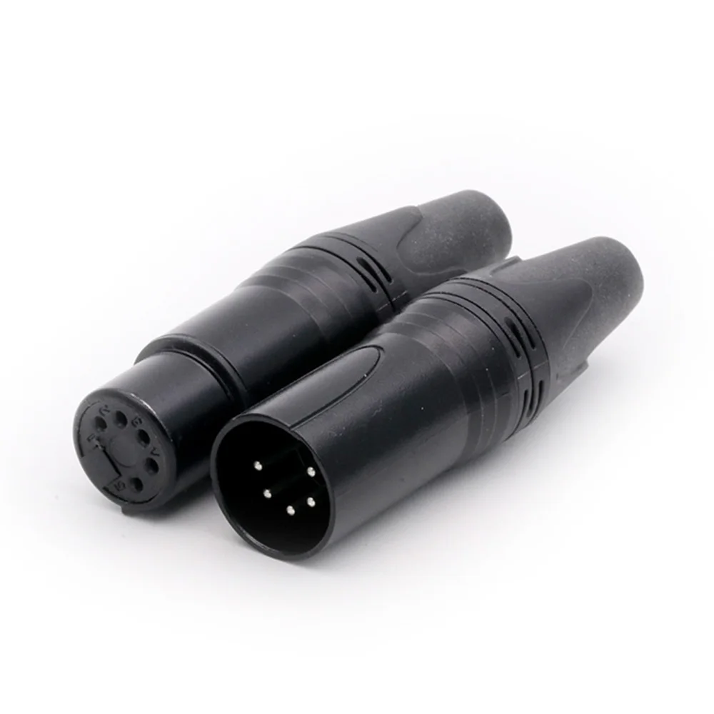 Imagem -04 - Pinos Xlr Conector Macho Fêmea Xlr Plug Jack Soquete Microfone Microfone Cabo de Áudio Conector de Cabo Preto Cor 100 Peças Lote