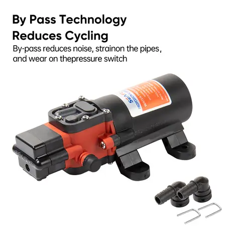 SEAFLO 40 PSI 12V 24V Marinvattenpump Membranpump Båttillbehör Duschar Toaletter Husbil Camping Yachttillbehör 8 best sales husbilsvatten - №5