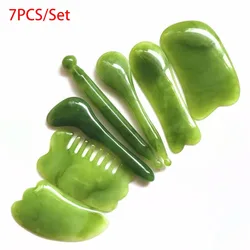 Handmade Natural Resin Face Point Guasha Massage Tool SPA Therapy Green Guasha Massage Sticks