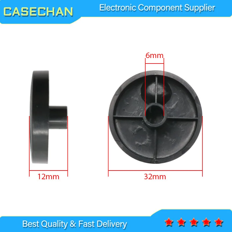 3pcs Axle shaft  potentiometer knob cap / audio volume sound adjustment switch rotating cap / inner hole 6mm knob