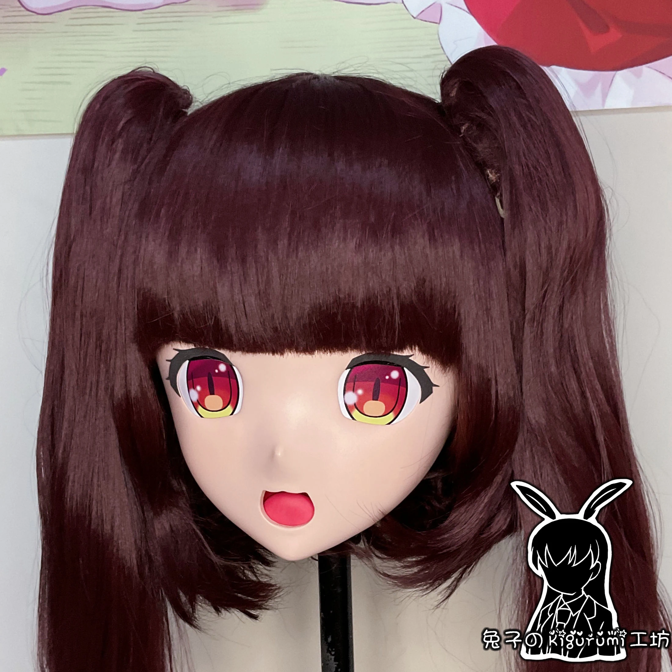 (RB0726)Customize Full Head Resin Cartoon Cosplay Japanese Character Anime Role Play Crossdress Kigurumi Mask With Back Shell