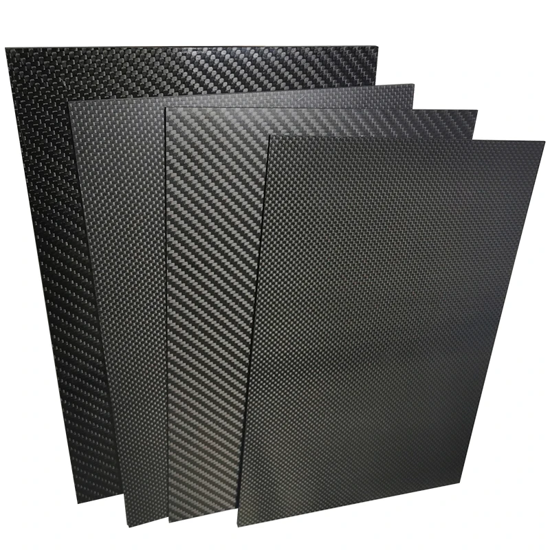 400x500MM Plain Glossy Matte Real Carbon Fiber Plate Panel Sheets Plate 0.25-5mm Thickness Composite Hardness Material For RC