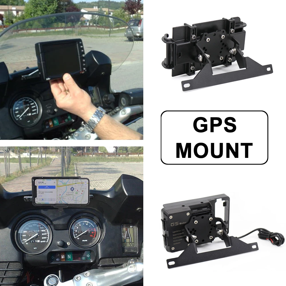 

NEW Motorcycle For BMW R850RT R 850 RT R1150RT R 1150 RT Phone Navigation Bracket Phone Holder USB Charger